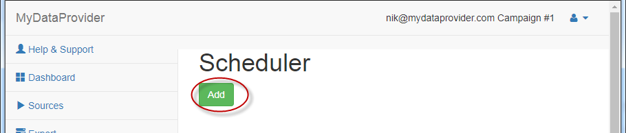 How to setup scheduler at web scraping service